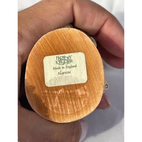 Vtg. Harmony Kingdom 1997 Cat Figurine Trinket Box Figurine Algenon Flower Pot - Picture 7 of 9